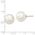 Majestic Sterling Silver Rhodium-plated 12-13mm White Imitation Shell Pearl Stud Earrings QMJE12W