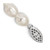 Sterling Silver Rhodium 7-8mm White FW Cultured Rice Pearl Necklace QH5171-18