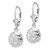 De-Ani Sterling Silver Rhodium-Plated Polished Sand Dollar Leverback Earrings QE15562