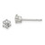 Sterling Silver Polished 4mm Round CZ Stud Earrings QE12184