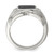 Sterling Silver Rhodium-plated CZ and Onyx Ring QR1277-11