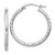 Sterling Silver Rhodium-plated 2mm Diamond Cut Hoop Earrings QE3530