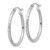 Sterling Silver Rhodium-plated 2mm Diamond Cut Hoop Earrings QE3530