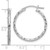 Sterling Silver Rhodium-plated 2mm Diamond Cut Hoop Earrings QE3530