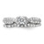Sterling Silver Rhodium-plated 2-Piece CZ Wedding Set Ring QR2709-6