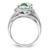 Sterling Silver Rhodium Green Quartz Ring QR3085AG-5