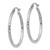 Sterling Silver Rhodium-plated 2mm Diamond Cut Hoop Earrings QE4462