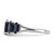 Sterling Silver Rhodium-plated Lab Created Sapphire Ring QDX866-7