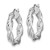 Sterling Silver Rhodium-plated 4mm Twisted Hoop Earrings QE13195