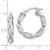 Sterling Silver Rhodium-plated 4mm Twisted Hoop Earrings QE13195