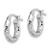 Sterling Silver Rhodium-plated 3.00mm Diamond-cut Hoop Earrings QE3542
