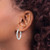 Sterling Silver Rhodium-plated 3.00mm Diamond-cut Hoop Earrings QE3542