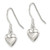 Sterling Silver Heart Dangle Earrings QE4204