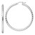 Sterling Silver Rhodium-plated 3.00mm Diamond-cut Hoop Earrings QE3538