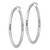 Sterling Silver Rhodium-plated 3.00mm Diamond-cut Hoop Earrings QE3538