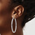 Sterling Silver Rhodium-plated 3.00mm Diamond-cut Hoop Earrings QE3538