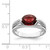 Sterling Silver Rhodium-plated Garnet & Diamond Ring QR2892GA-7