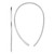 Sterling Silver Rhodium-plated Threader Earrings QE13592