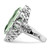 Sterling Silver Rhodium Green Quartz Ring QR3281AG-5