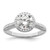 Brilliant Embers Sterling Silver Rhodium-plated 69 Stone Halo Micro Pav CZ Ring QMP1356-7