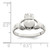 Sterling Silver Solid Claddagh Ring QR957-8
