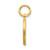 10K Satin Diamond-cut Initial D Charm 10C768D