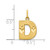 10K Satin Diamond-cut Initial D Charm 10C768D