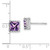Sterling Silver Rhodium-plated 6mm Polished Amethyst Post Earrings QE15238AM