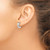 Sterling Silver Polished CZ Hinged Hoop Earrings QE16301