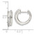 Sterling Silver Polished CZ Hinged Hoop Earrings QE16301