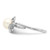 Sterling Silver Rhodium Plated Diamond and FW Cultured Pearl Ring QR4628-8
