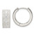 Sterling Silver CZ Hinged Hoop Earrings QE16303