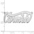 10k White Gold Polished Name Plate 10XNA126W