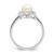 Sterling Silver Rhodium Plated Diamond and FW Cultured Pearl Ring QR4479-6