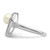 Sterling Silver Rhodium Plated Diamond and FW Cultured Pearl Ring QR4479-6