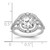 Brilliant Embers Sterling Silver Rhodium-plated 51 Stone Fancy Micro Pav CZ Ring QMP921-8
