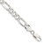 Sterling Silver 8mm Pav Flat Figaro Chain QFF220-8