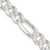 Sterling Silver 11.0mm Pav Flat Figaro Chain QFF300-24