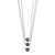 Sterling Silver Rhodium 8-9mm Semi-rd Tahit Saltwater Pearl Multi-strand Ne QH5617-17