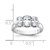 Sterling Silver Rhodium-plated 3 Stone CZ Ring QR2063-8