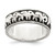 Sterling Silver Polished and Antiqued Elephants Ring QR6115-6