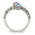 Sterling Silver Antiqued w/14k 2-stone Mother's Ring Mounting QMR10/2-7