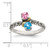 Sterling Silver Antiqued w/14k 2-stone Mother's Ring Mounting QMR10/2-7