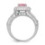 Sterling Silver Rhodium-plated Round Pink and White CZ Ring QR2865-7