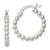 Sterling Silver Polished Beaded Hoop Earrings QE1970