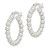 Sterling Silver Polished Beaded Hoop Earrings QE1970