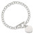 Sterling Silver Oval Link Engraveable Heart Bracelet QG3280-7.5