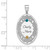 Sterling Silver Rhodium-plated Crystal Family Pendant QMP13/2SS