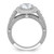 Sterling Silver Rhodium-plated 8mm Center CZ Halo Ring QR6943-7