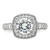 Sterling Silver Rhodium-plated 8mm Center CZ Halo Ring QR6943-7